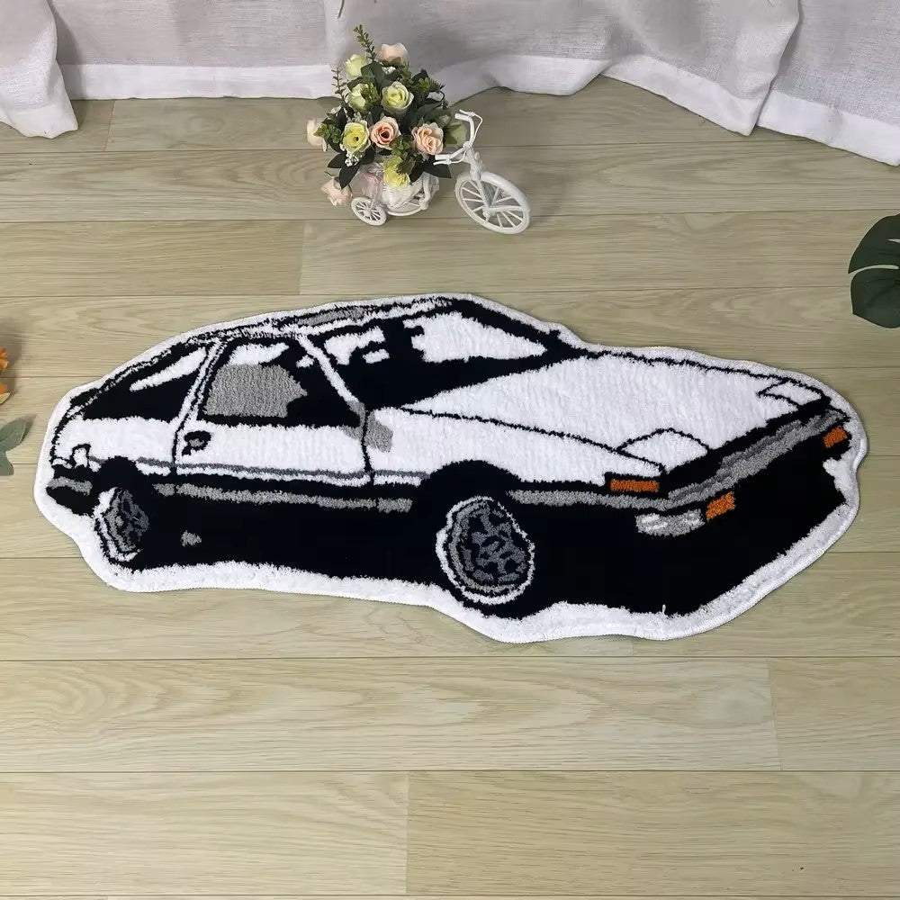 Drift Car Carpet Digital Printing Technology Simple Home Decor - Garage and Gaming Setup Essential