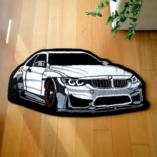 Drift Car Carpet Digital Printing Technology Simple Home Decor - Garage and Gaming Setup Essential