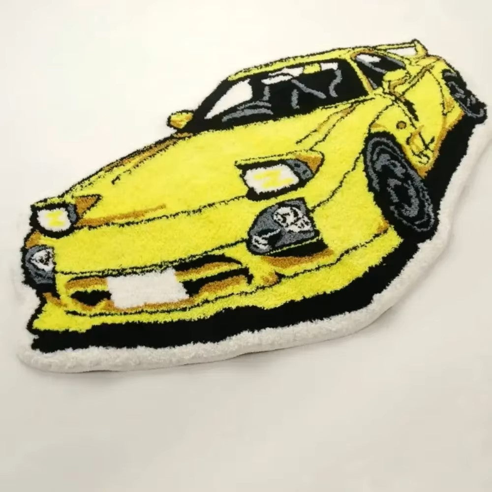 Drift Car Carpet Digital Printing Technology Simple Home Decor - Garage and Gaming Setup Essential