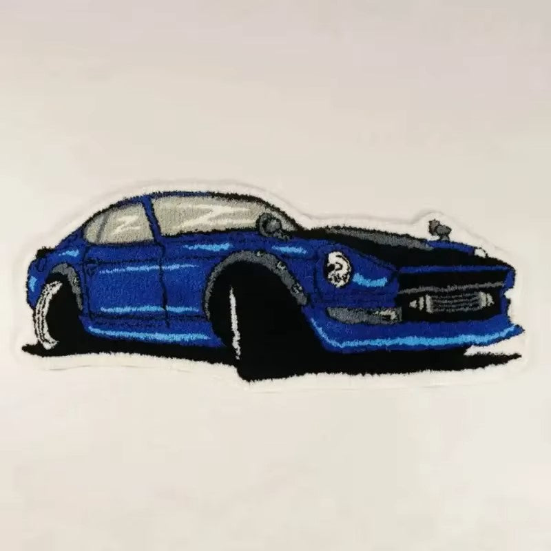 Drift Car Carpet Digital Printing Technology Simple Home Decor - Garage and Gaming Setup Essential