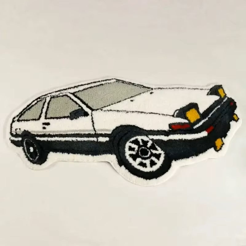 Drift Car Carpet Digital Printing Technology Simple Home Decor - Garage and Gaming Setup Essential